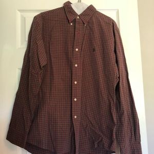 Red and Green Polo Button Down